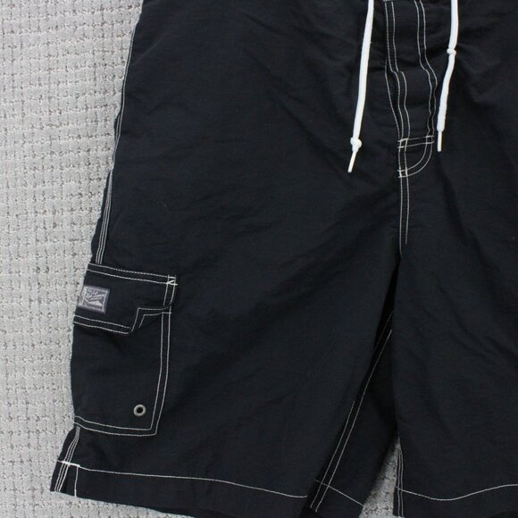 Polo By Ralph Lauren Board Shorts Mens XL Black Drawstring Pony Embroidered Y2k - Picture 4 of 10
